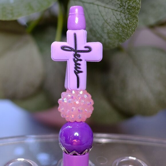 Beautiful Trending Beaded Pens, Handmade, ball point, charms, beads, journaling - Picture 3 of 6